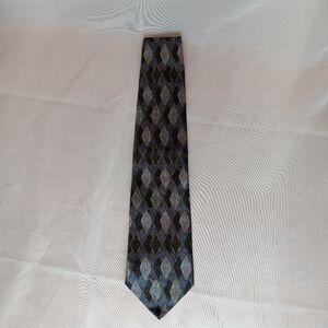 Axis Silk Necktie Rhombus  Patterned Men's Made In USA 59 x 4
